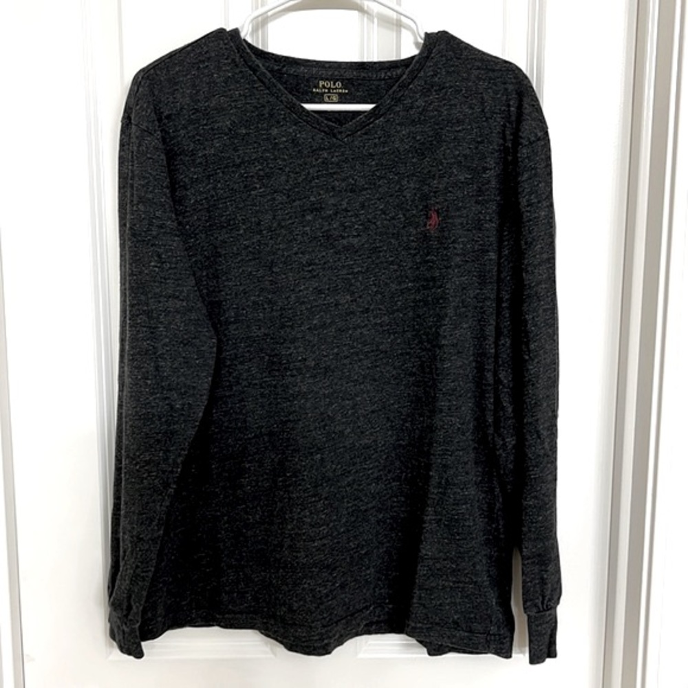Polo Ralph Lauren v-neck long sleeve cotton t-shirt size large
